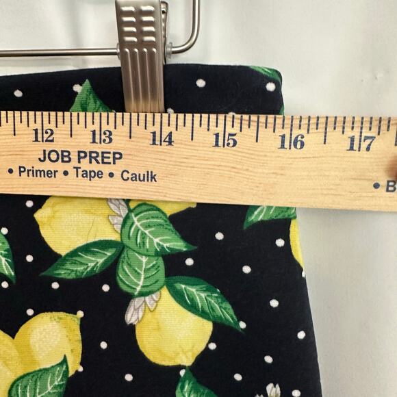 Talbots Navy Lemon Print Straight Stretch Knit Skirt 10P‎ Classic Summer Staple - Picture 6 of 7